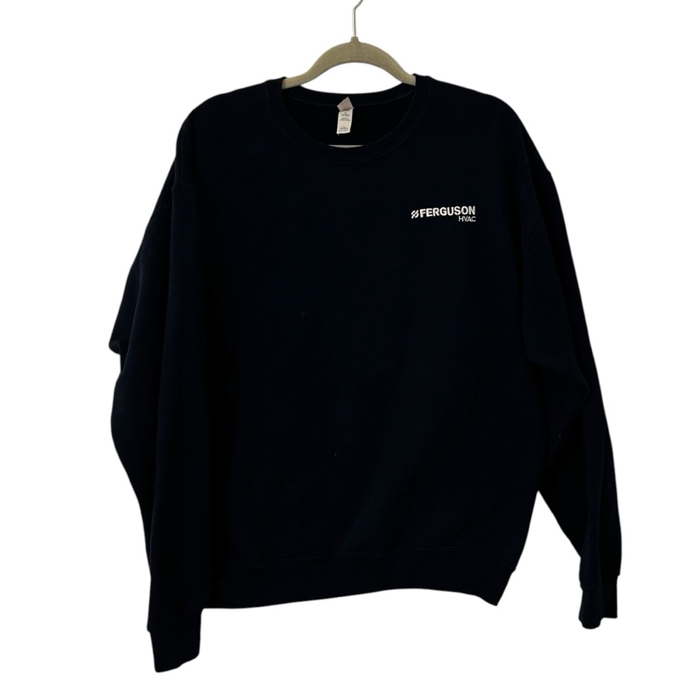 Navy Blue Ferguson HVAC Crewneck Sweatshirt Top Men’s Size Large Shirt Unisex!